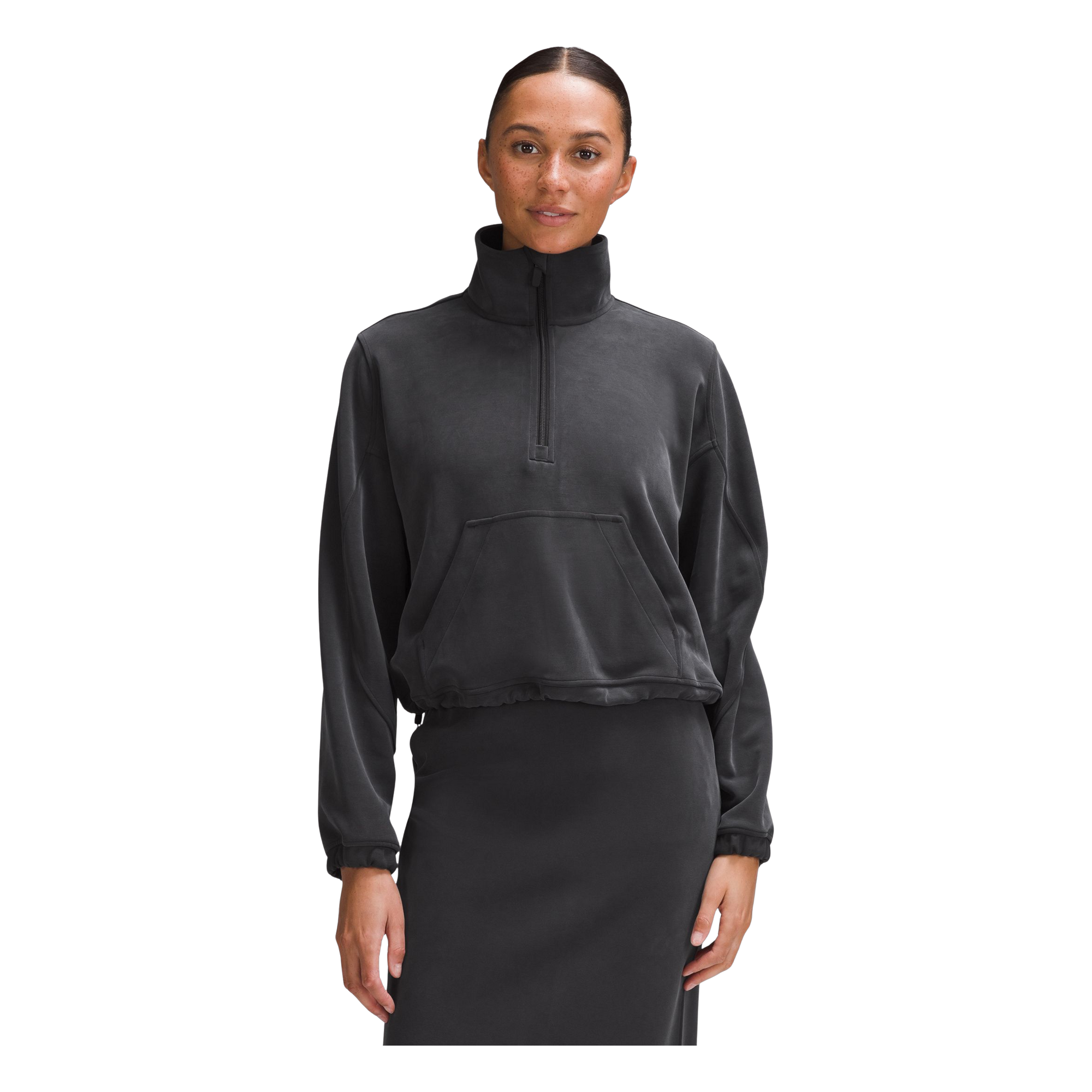 brushedhalfzip.Black